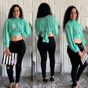 Women’s High Neck Long Sleeve Top
